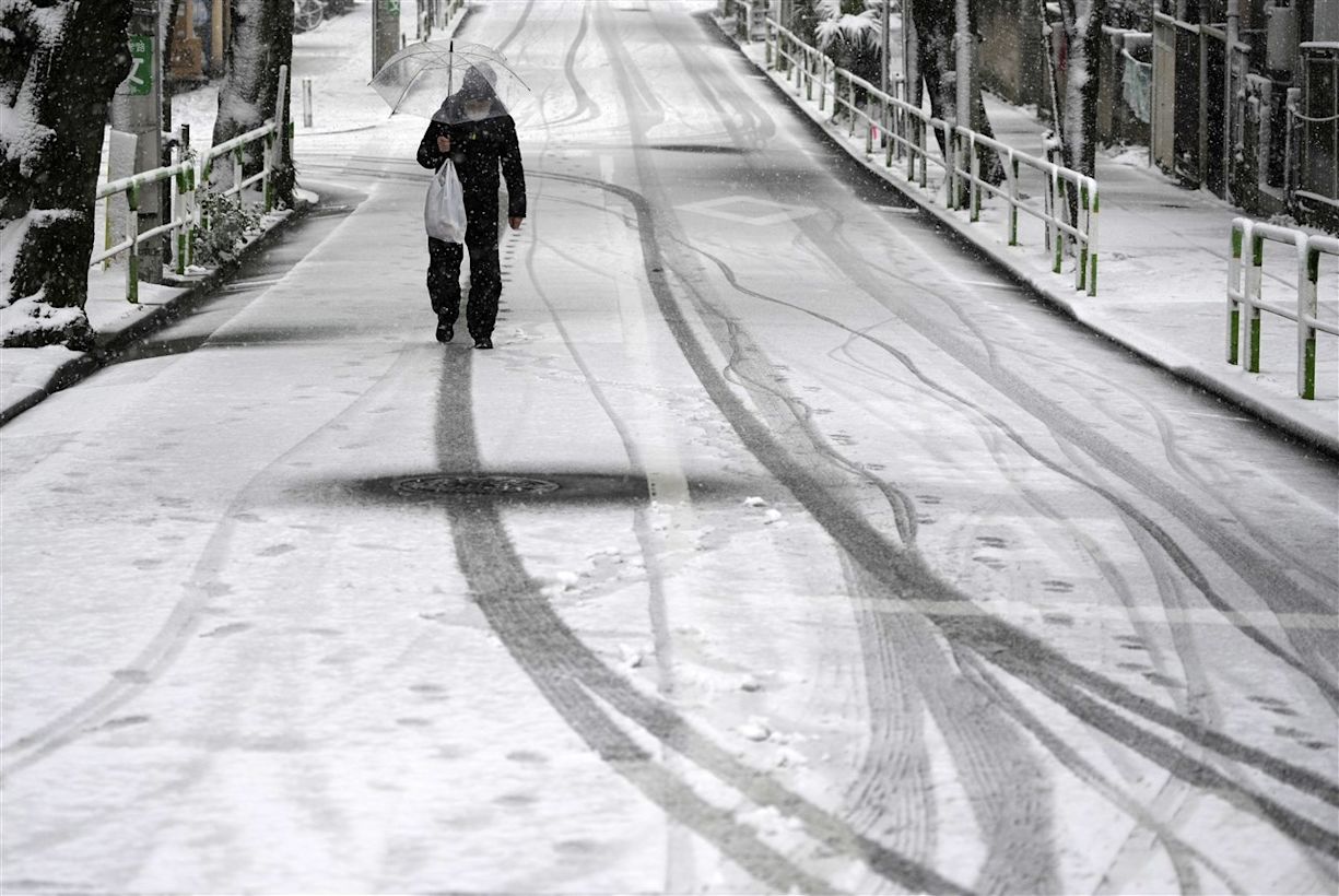 Sneeuw in Japan. Foto: ANP/EPA/FRANCK ROBICHON