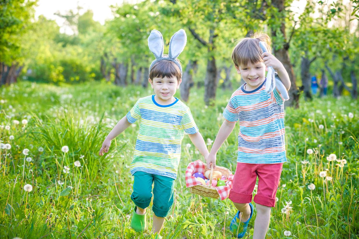 Paaseieren zoeken in het zonnetje. Foto: Pahis/Adobe Stock