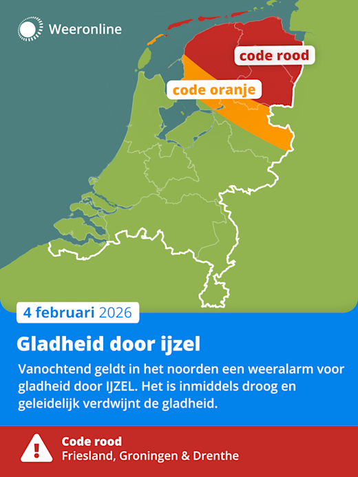 Geen gladheid meer in Noord-Holland