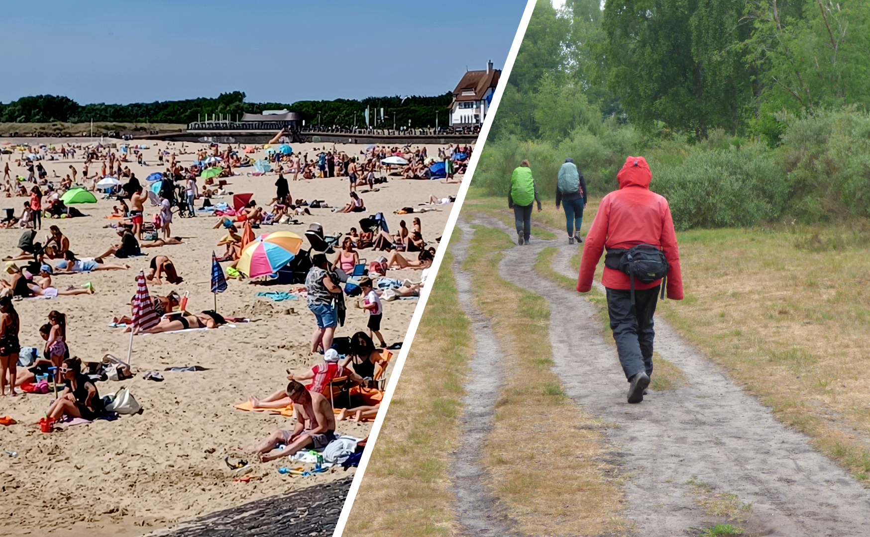 Krijgen we zonnig en warm weer of zet de wisselvalligheid door? Foto: Anne-Marie van Iersel (links) en Chris Meeuwis (rechts).