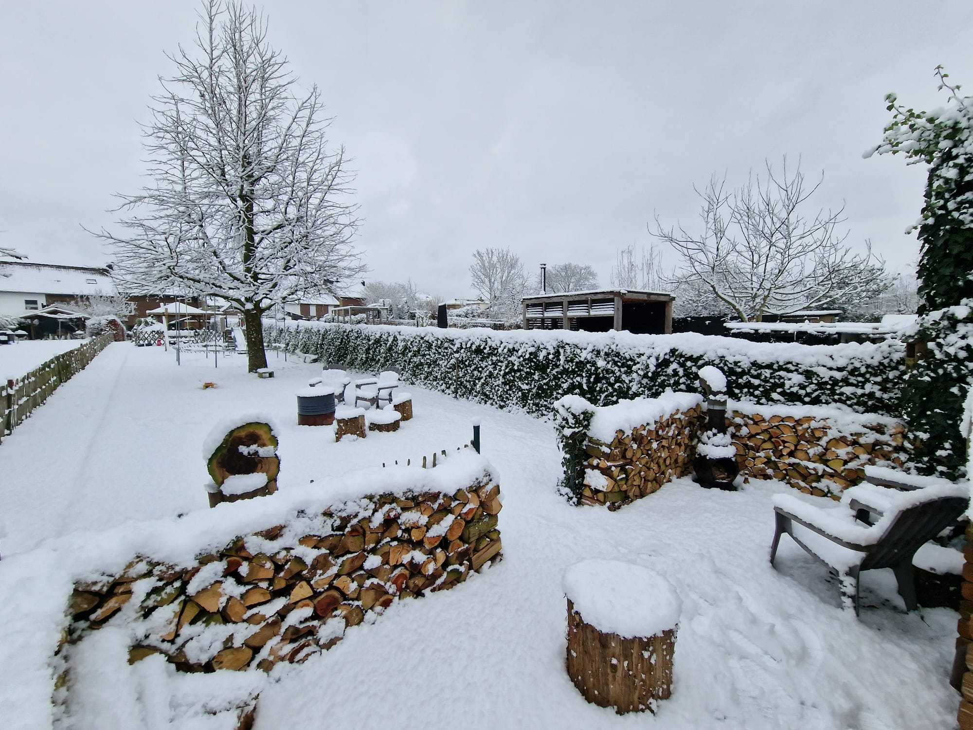 Sneeuw in Simpelveld. Foto: Piet Berger.