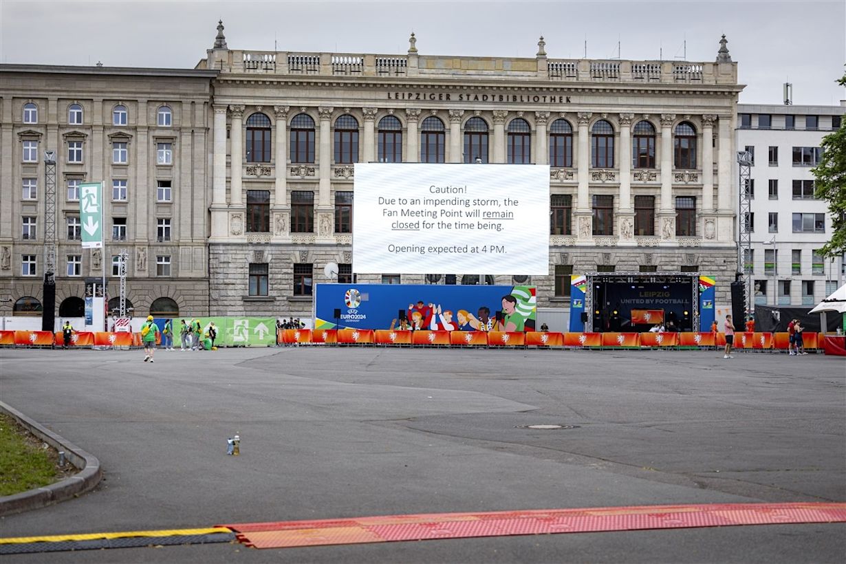 Fanzone in Leipzig. Foto: ANP / Ramon van Flymen