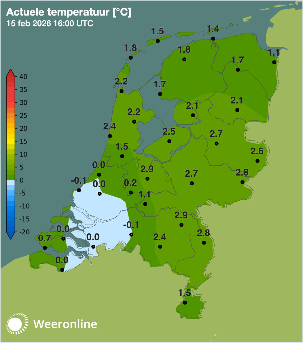 Temperatuurkaart 17:00