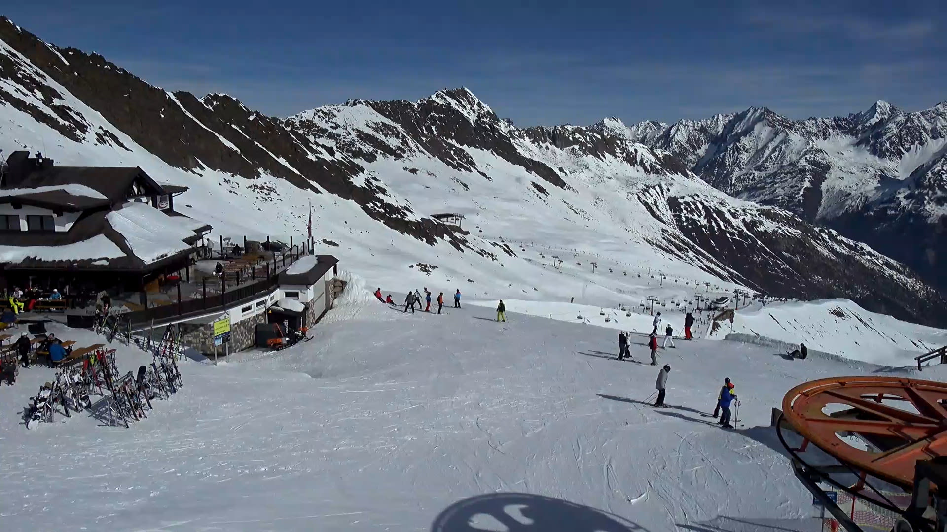 Sölden (Oostenrijk) op dinsdagochtend. Beeld: Feratel