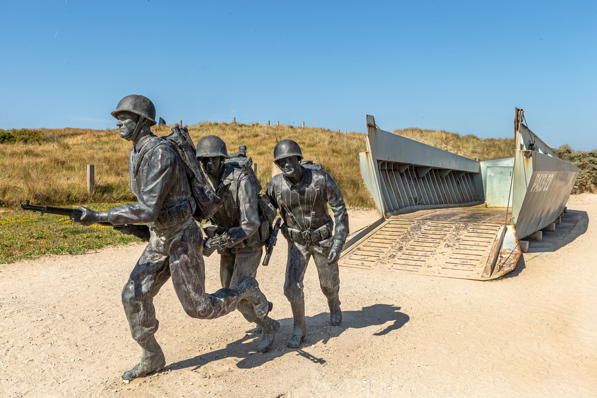 Herdenkingskunstwerk, Utah Beach, Normandië Foto: Adobe Stock / JPC-PROD
