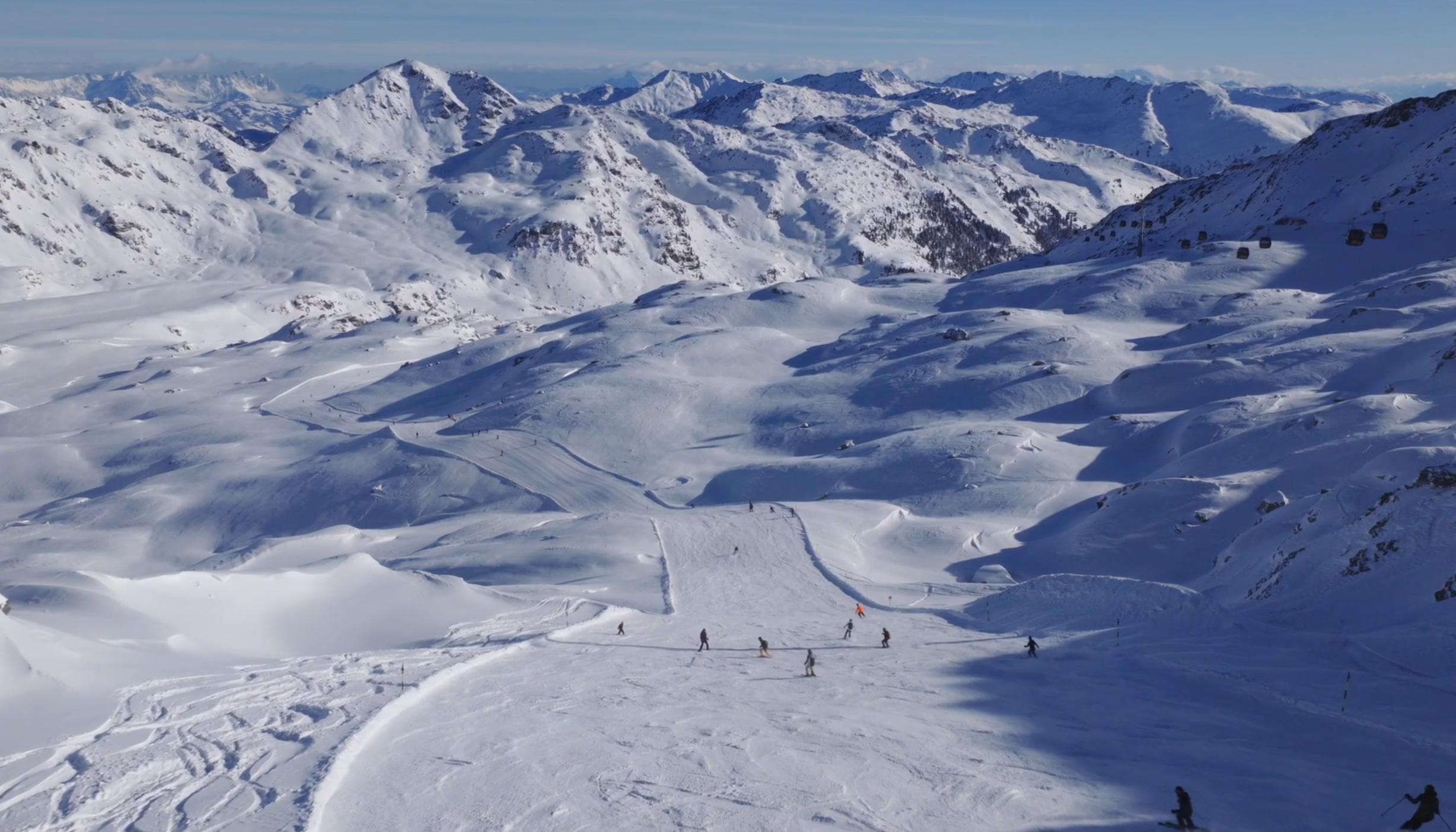 Een dronebeeld vanuit de Zillertal Arena op woensdag 18 januari. 