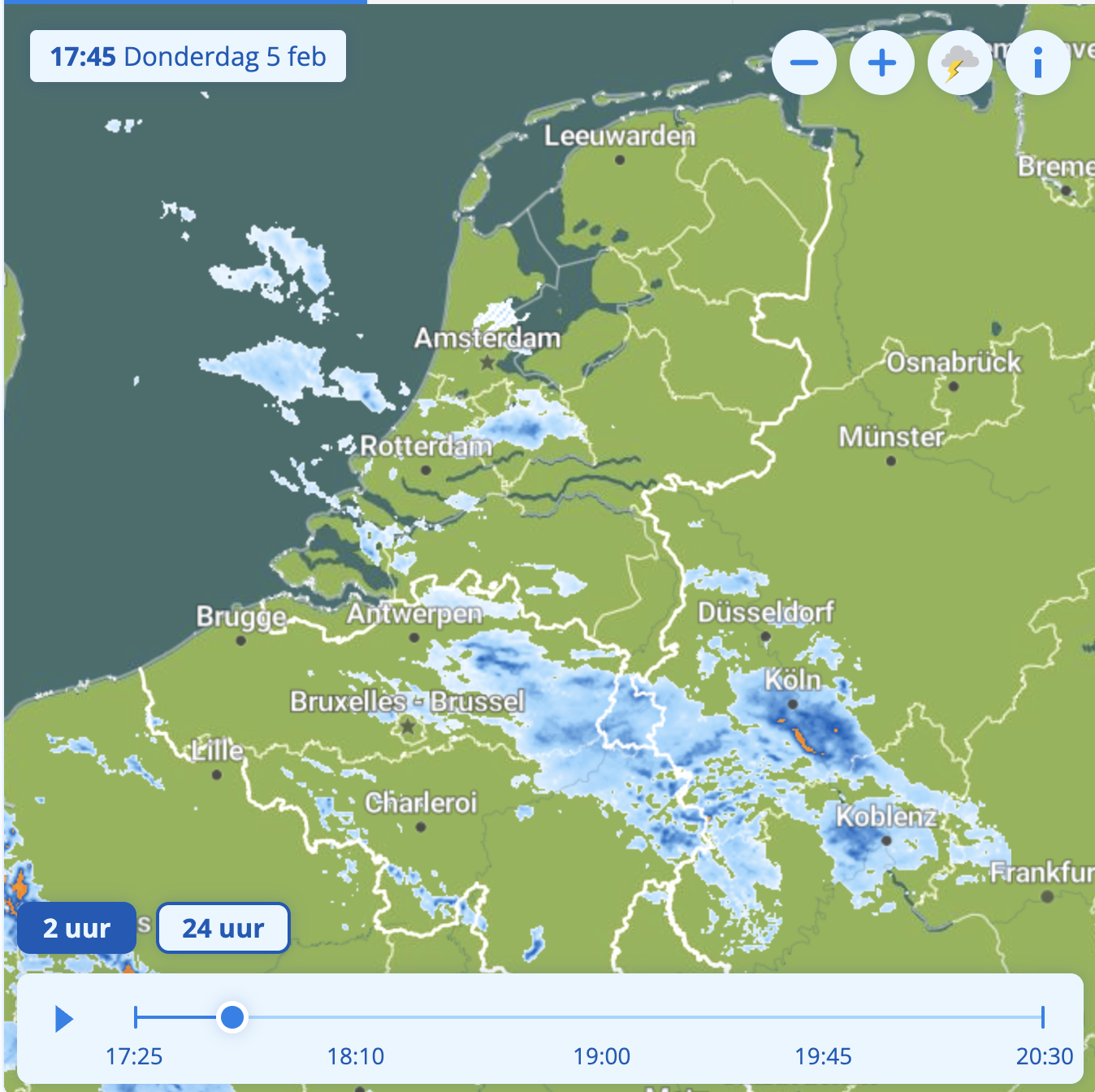 Radarbeeld 17:45