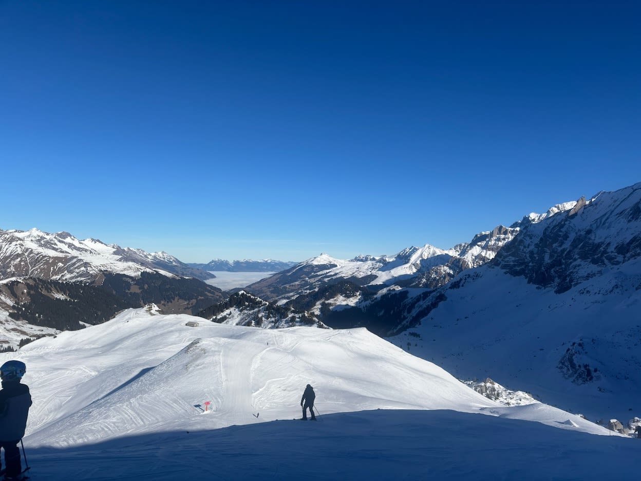 Blauwe lucht in Zwitserland. Foto: Fabienne Lafeber