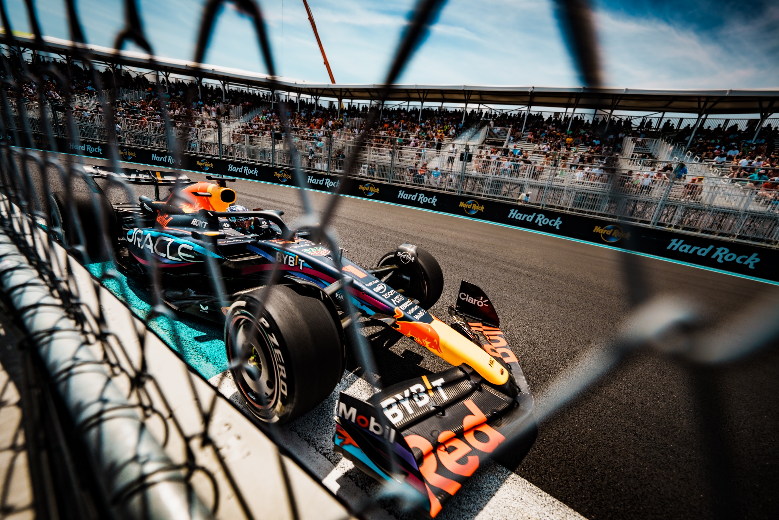 Max Verstappen tijdens de GP van Miami. Foto: Vytautas Dranginis / Red Bull Content Pool