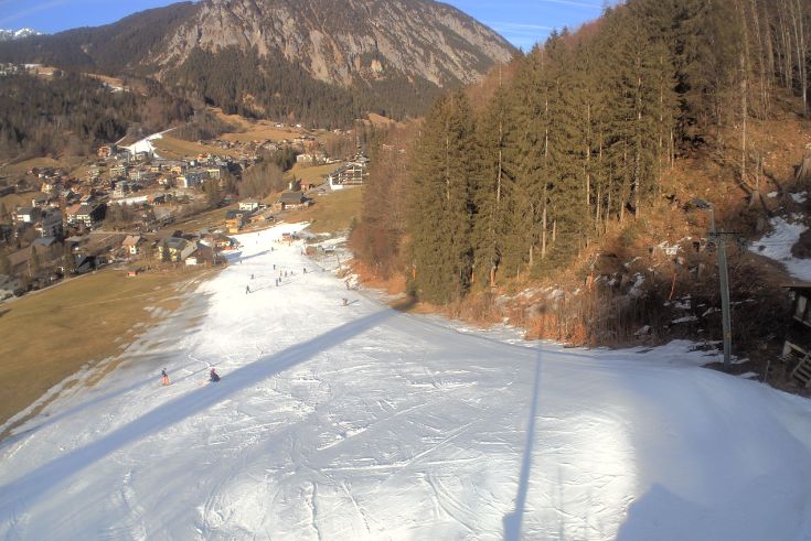 Veel pistes liggen er slecht bij. Zo ook hier in Schedlerhof op 1060 meter hoogte. Bron: Bergfex