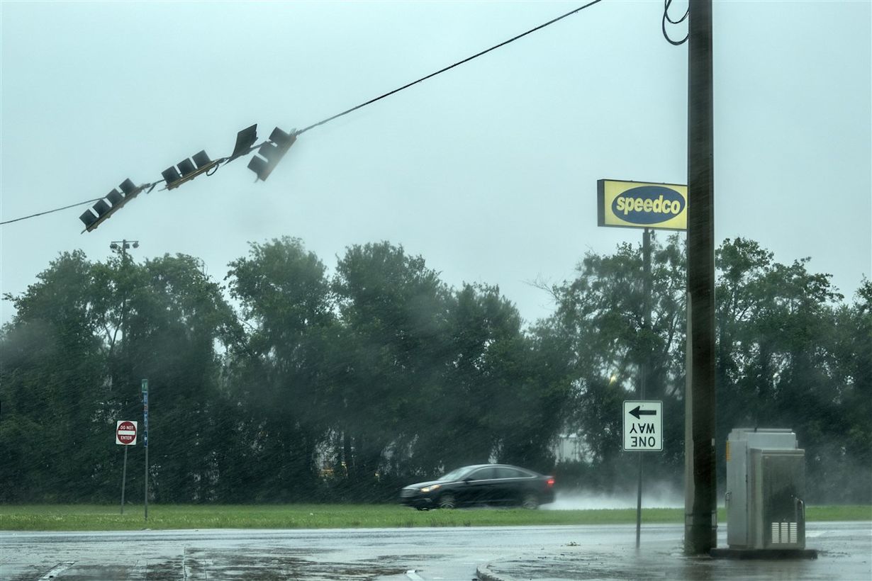 Ex-orkaan Debby trekt over Georgia, VS. Foto via ANP / EPA/CRISTOBAL HERRERA-ULASHKEVICH