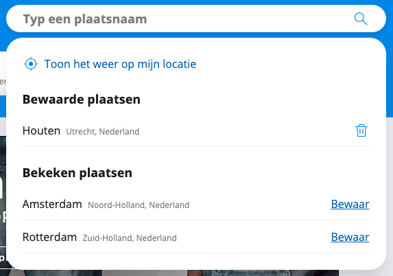 Bekeken plaatsen