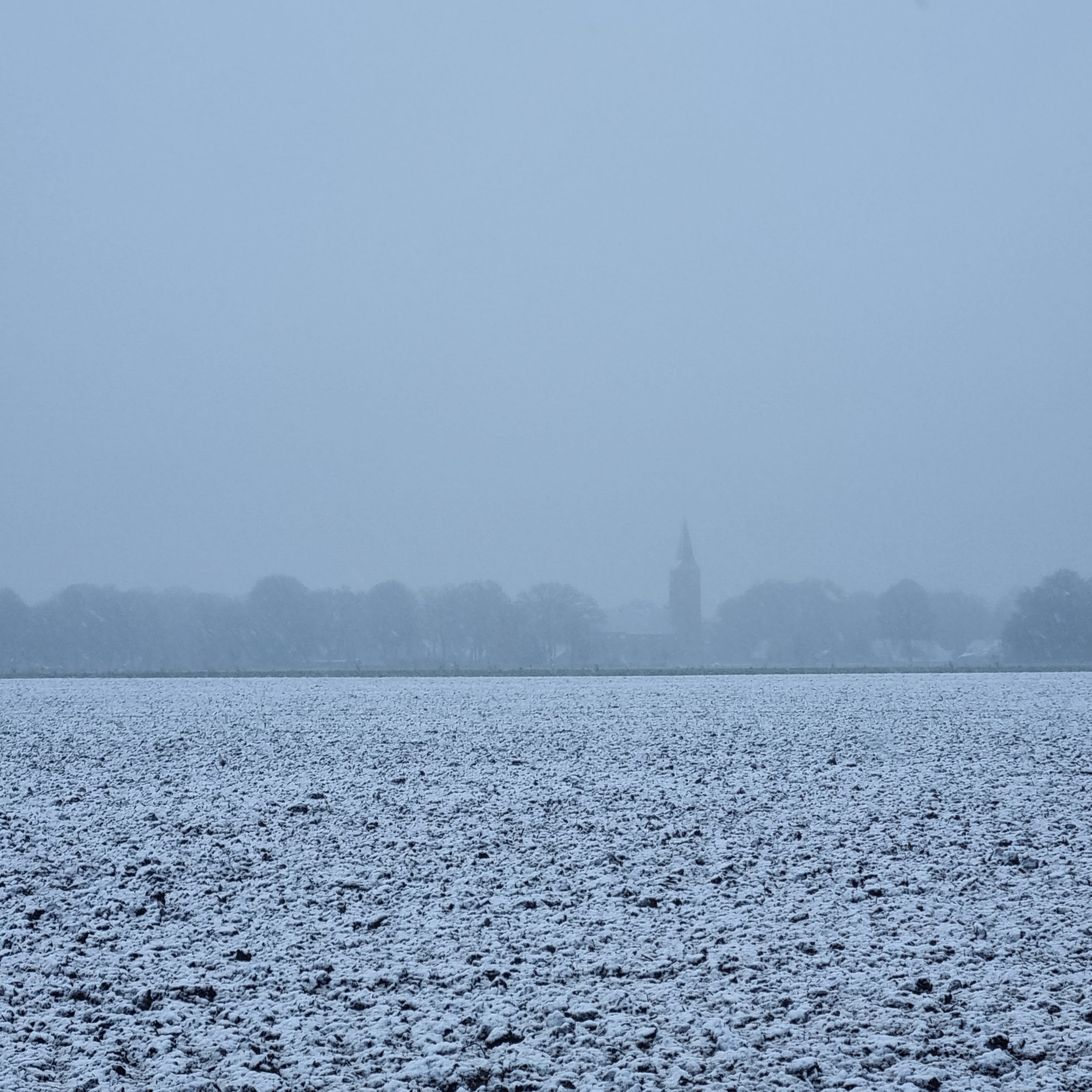 In het Drentse Rolde kleurde het landschap wit. Foto: Frederiek Dilling