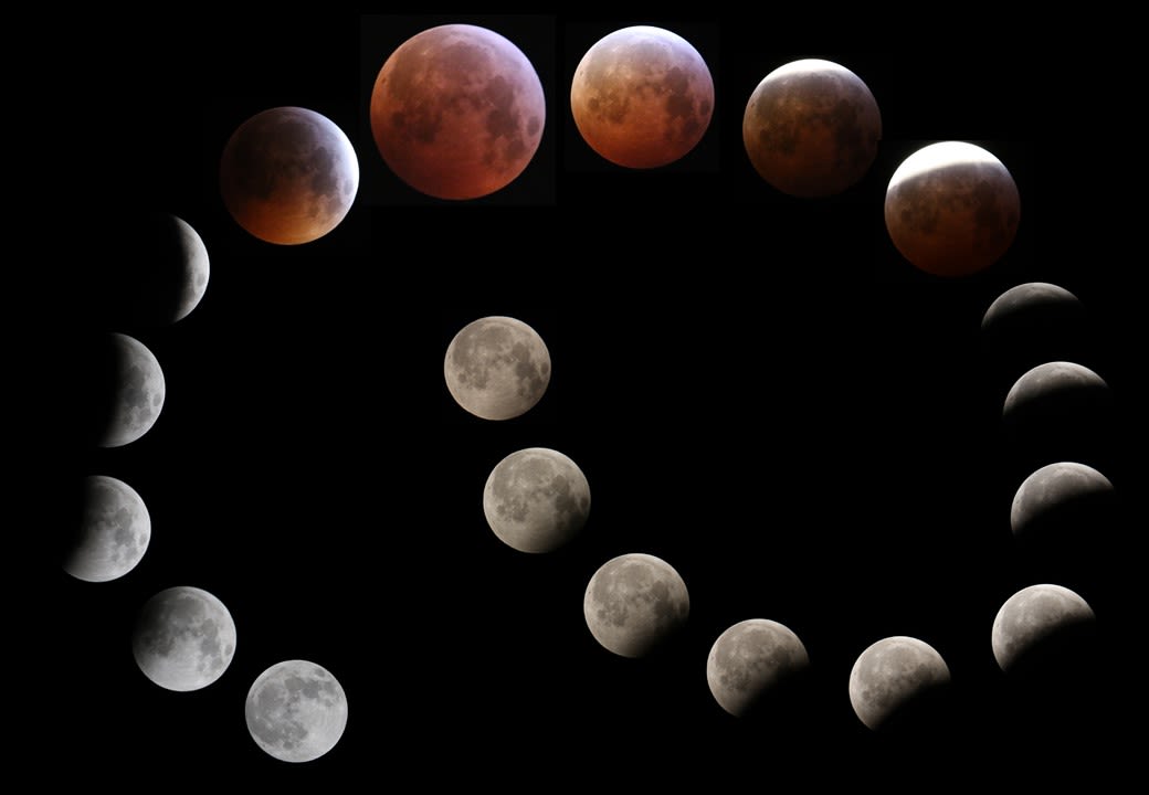 Een bloedrode maan was in 2019 te zien. Foto: Gerard Groeneveld