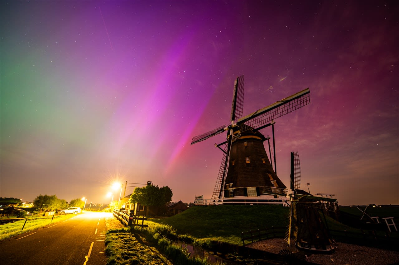 Noorderlicht in Aarlanderveen in mei 2024. Foto: ANP / Josh Walet.