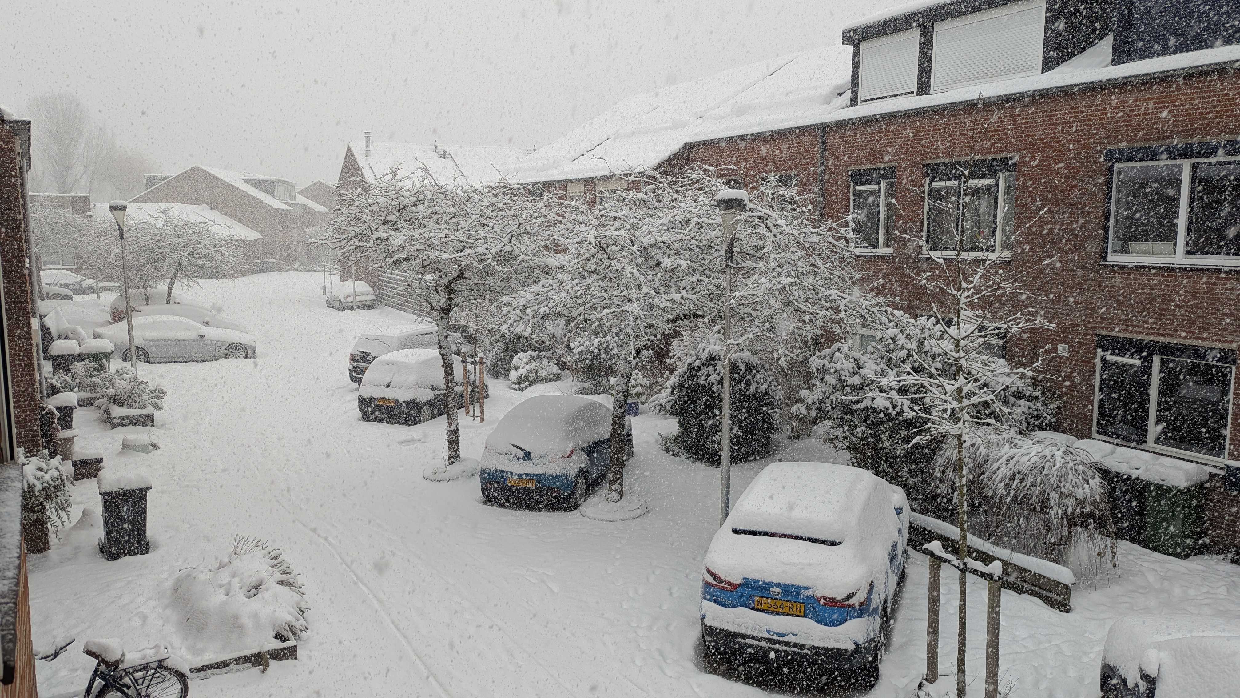 Veel sneeuw in Houten. Foto: Sarah van Gorp