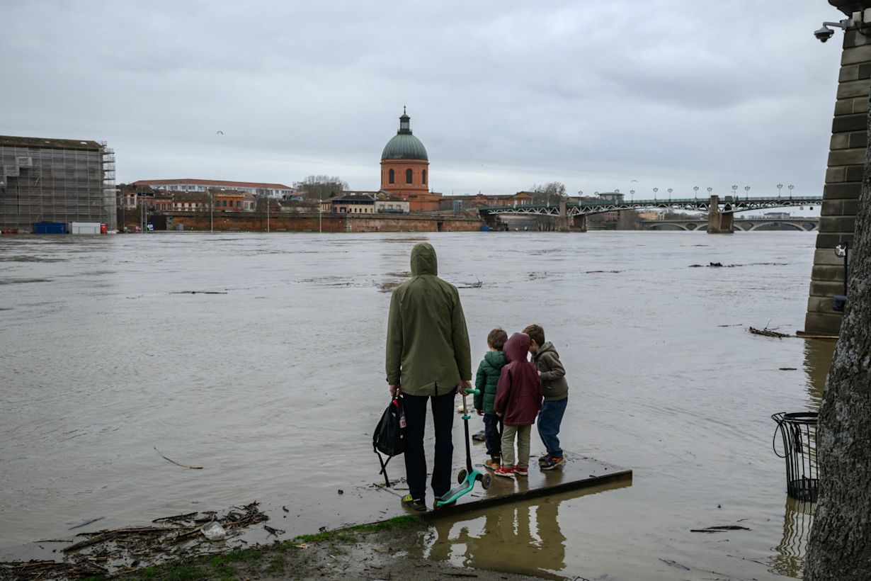 Noodweer in Frankrijk. Bron: AFP/Ed Jones