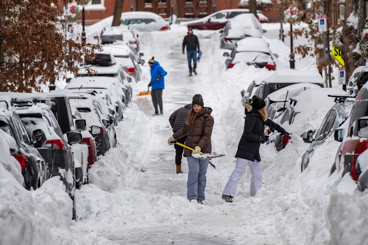 Sneeuw in Boston 26 januari 2026. Foto via ANP / Joseph Prezioso / AFP
