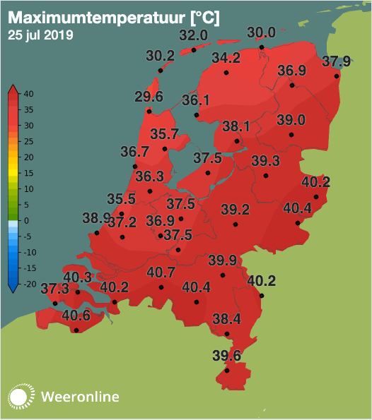 Warmste dag ooit in Nederland