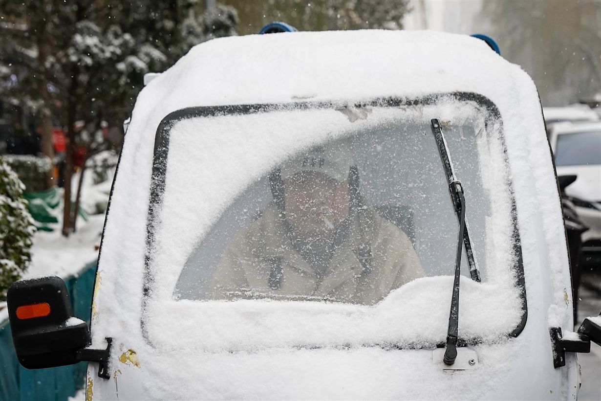Sneeuwval in Beijing. Foto: ANP / EPA / MARK R. CRISTINO