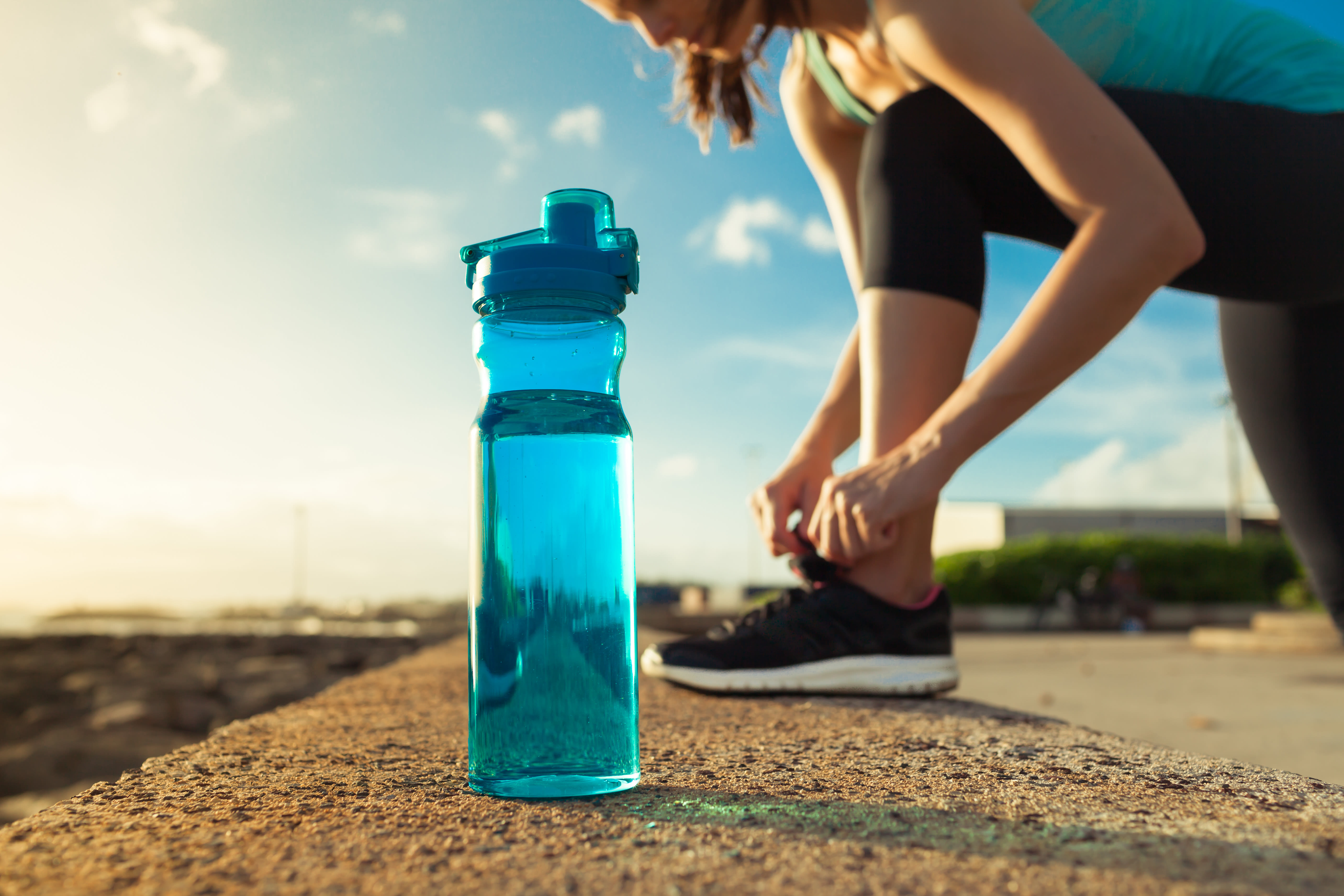 Hardlopen in de zomer vereist voldoende drinkwater. Foto: Adobe Stock / kieferpix