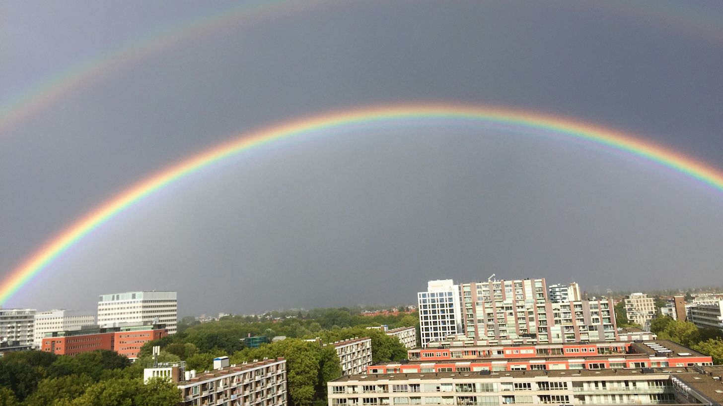 Regenboog in Amsterdam. Foto: Jacolien Kooman