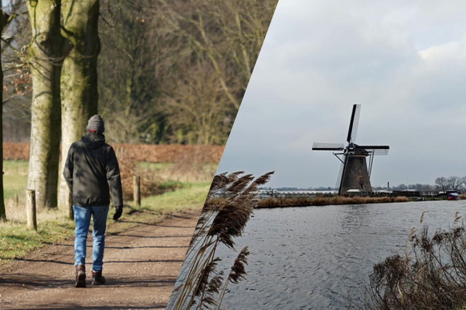 De winter was somber, maar ook droog en vooral in februari zonnig. Foto links Toon Boons, rechts Ton Wesselius