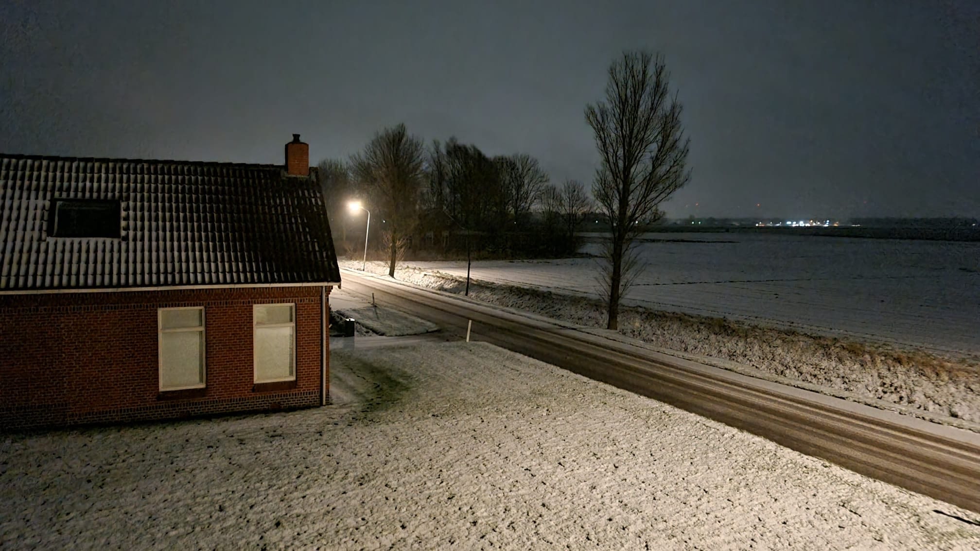 Sneeuw in Roodeschool. Foto: Jannes Wiersema