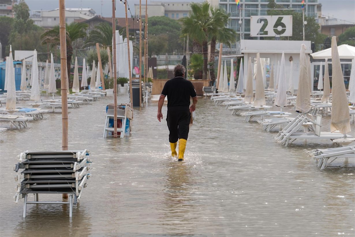 Overstromingen in Rimini na stormvloed. Foto: ANP / EPA / Dorin Mihai