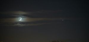 Samenstand Jupiter en Saturnus valt in het water