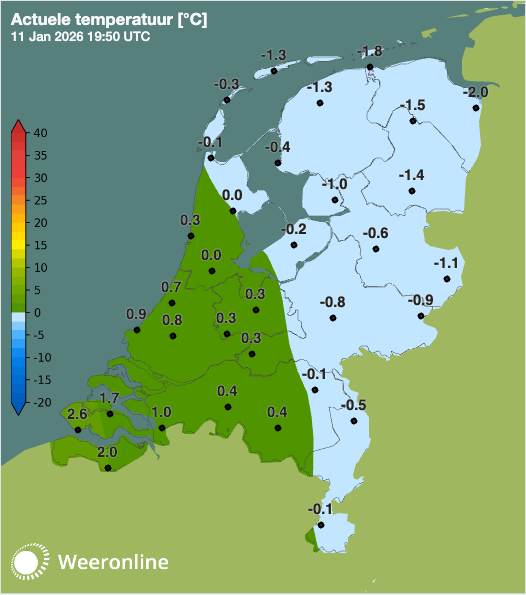 Luchttemperatuur om 20:50 uur.