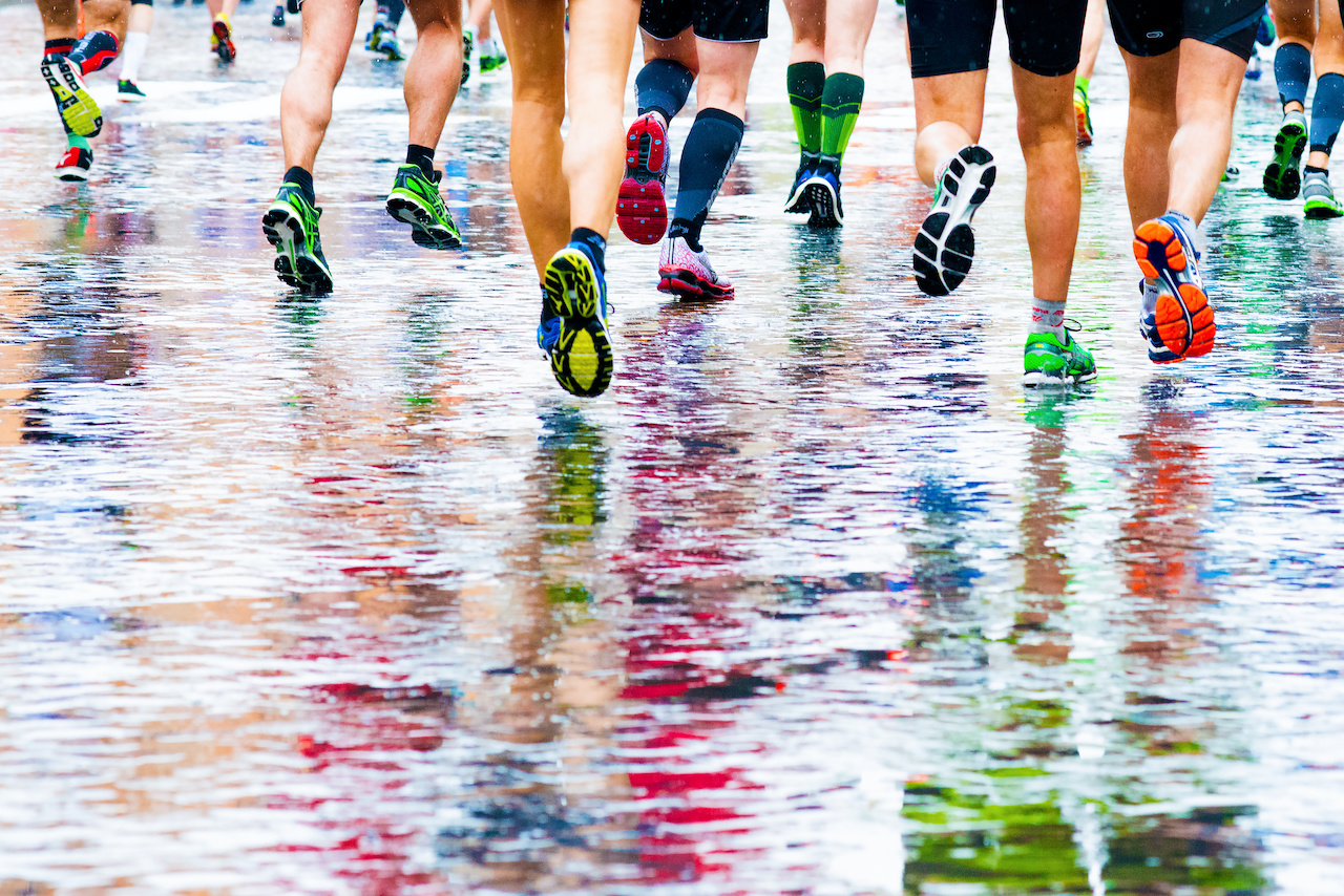 Marathon in de regen