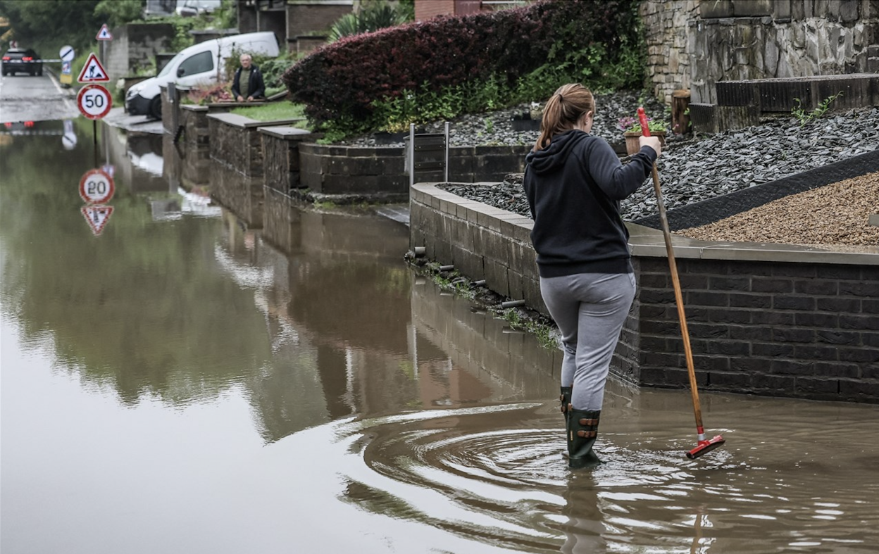 Wateroverlast door zware regen