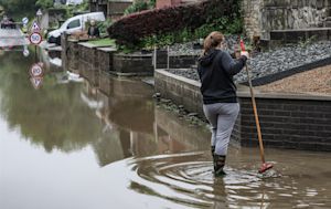 Wateroverlast door zware regen