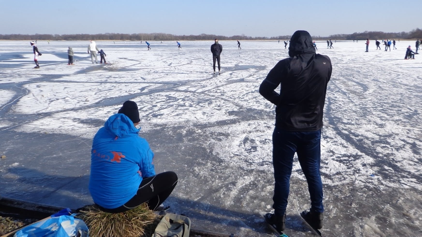 Mooi schaatsweer in Friesland op 28 februari 2018. Foto: Nico Vink