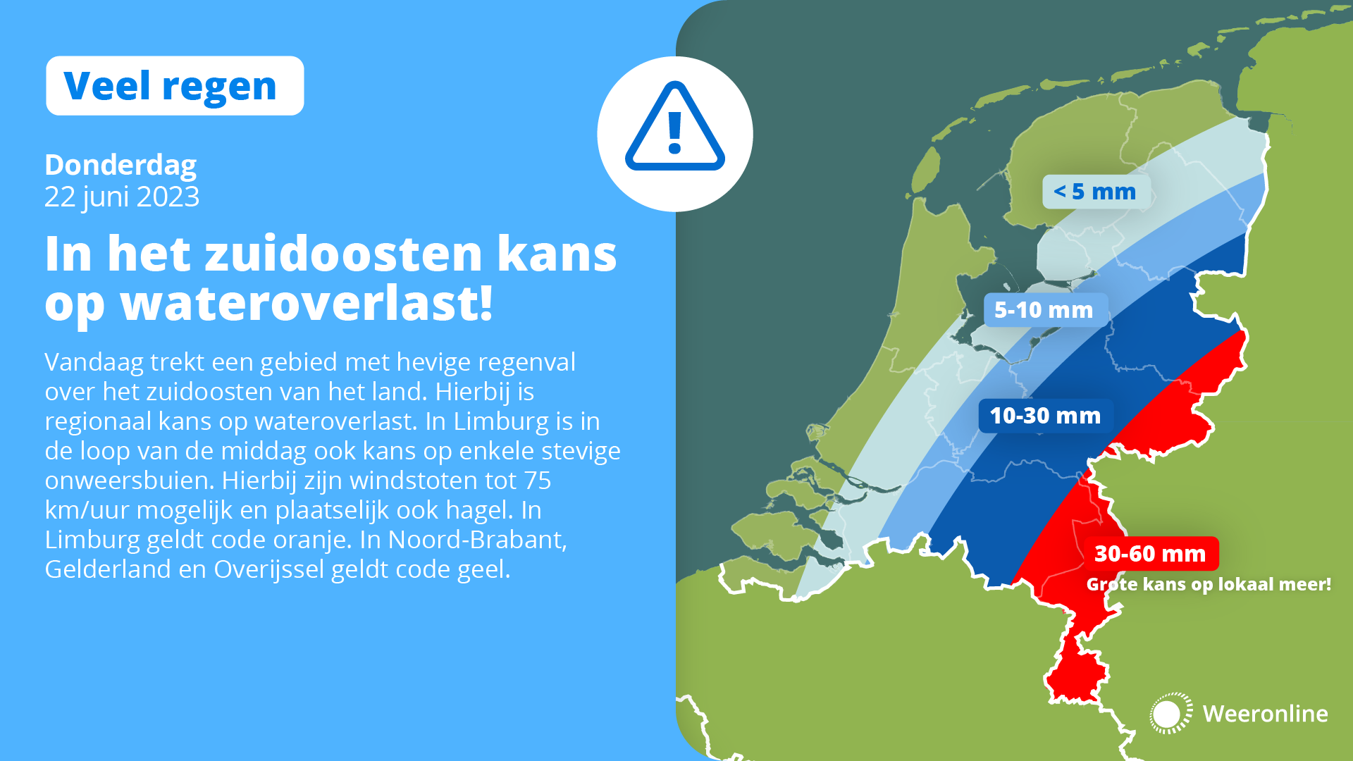 De neerslagverwachting