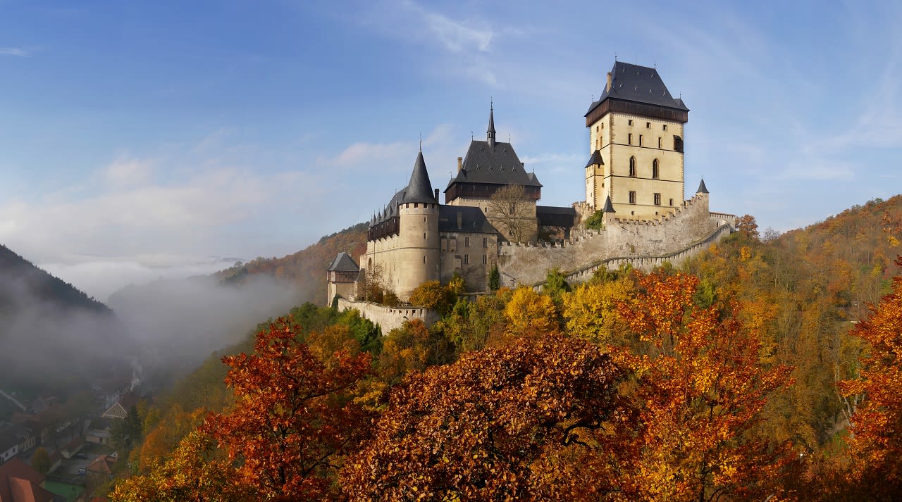 Het romantische kasteel Karlstejn nabij Praag. Foto: AS / pettys