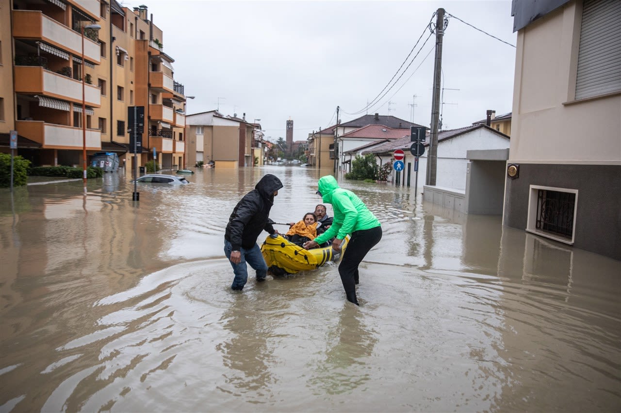 Overstroming in Cesena, Italië, 17 Mei 2023. Foto via ANP / EPA/MAX CAVALLARI