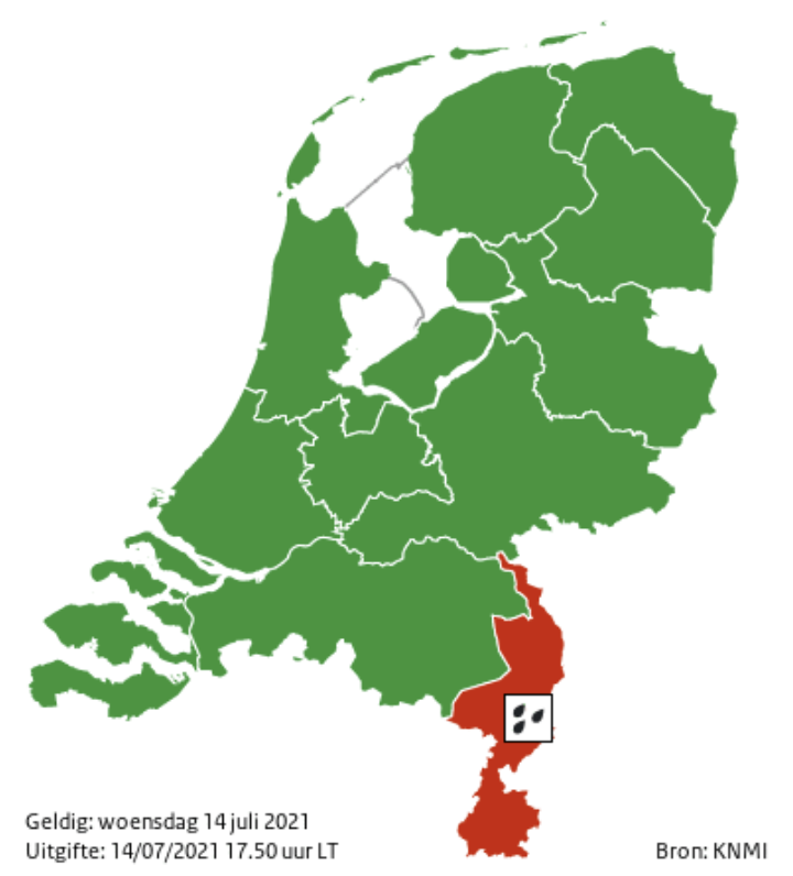 code rood Limburg