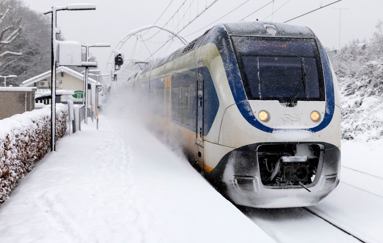 Trein in de sneeuw. Foto: ANP / Sander Koning.