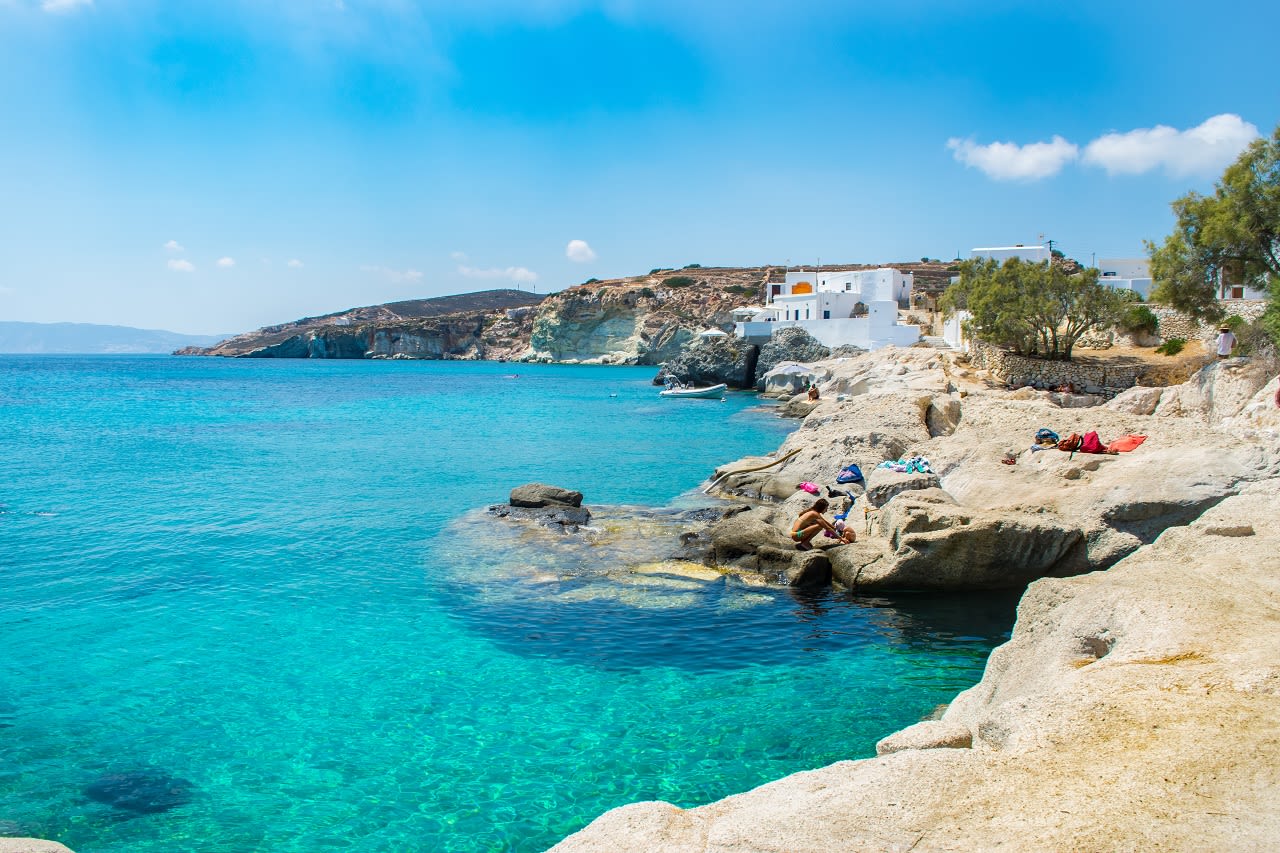 Strand op Kimolos eiland. Foto: Adobe Stock / Haris Andronos