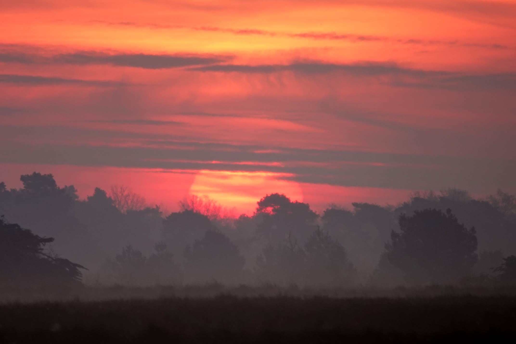 Kleurrijke zonsopkomst. Foto: Ben Saanen