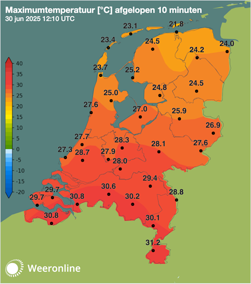 In het zuiden is het al tropisch warm.