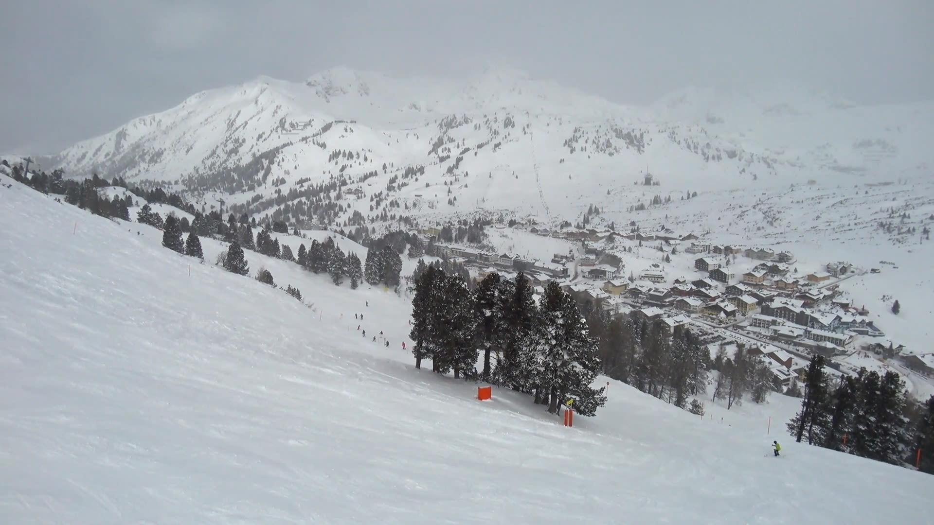 In Obertauern viel op maandagochtend nog wat sneeuw. Beeld: Feratel
