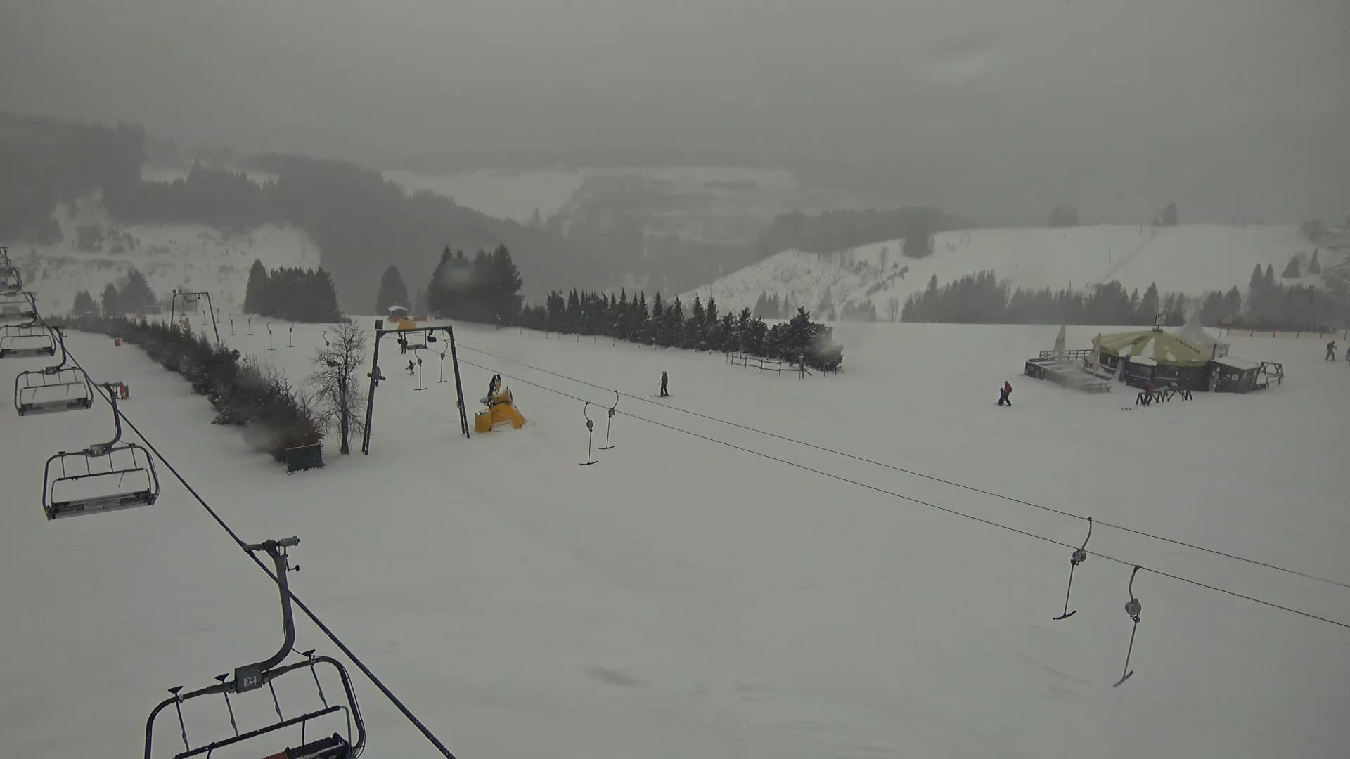 Op dinsdagochtend sneeuwde het in Winterberg (Neuastenberg). Beeld: Feratel