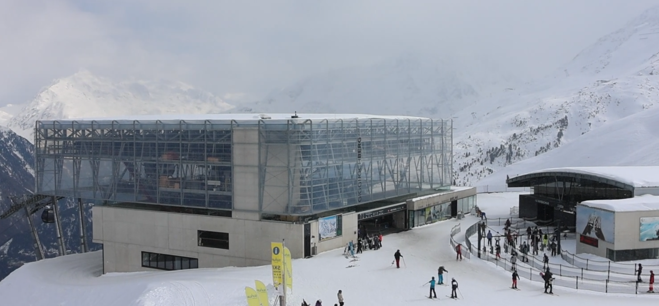 Webcambeelden Sölden op 23 maart 2026. Bron: Feratel