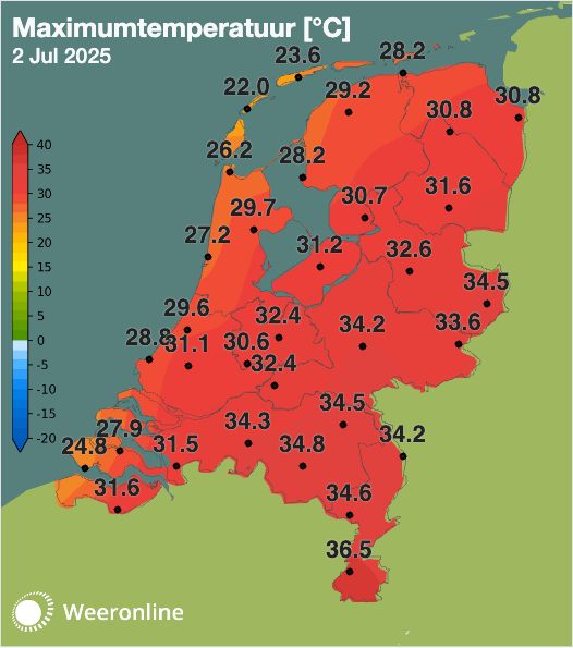 36 graden in Maastricht