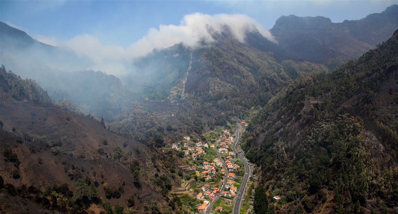 Bosbrand Madeira aangewakkerd door harde wind