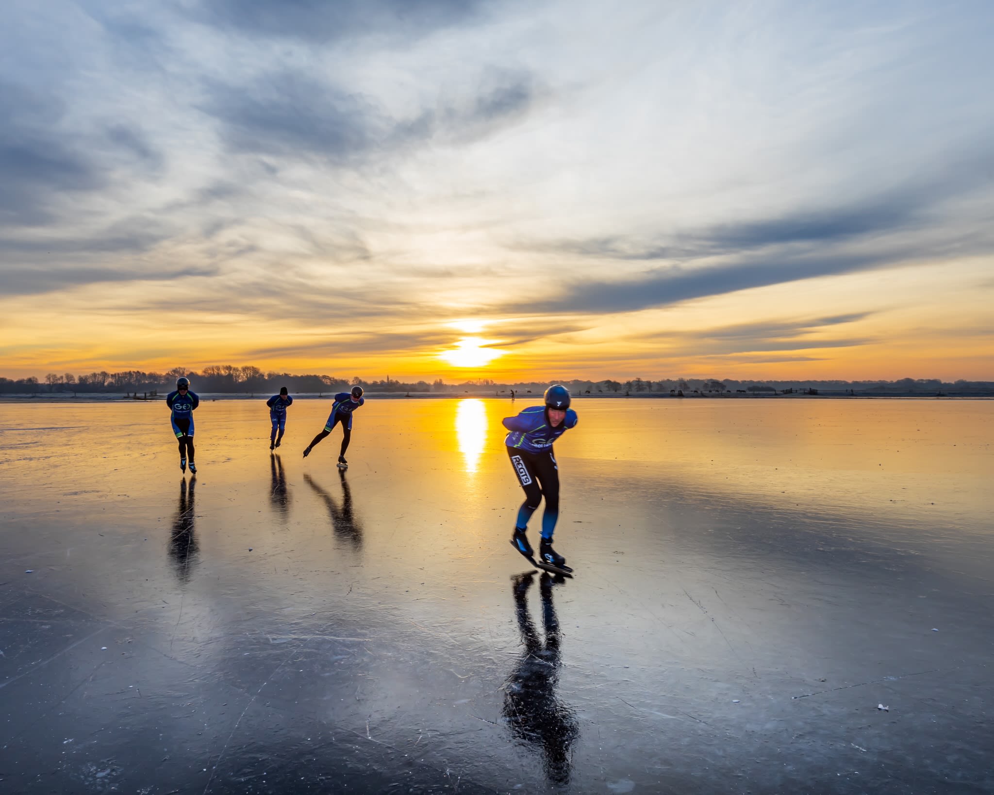 Schaatsen in Friesland, 18 december 2022. Foto: Marcel Renou.
