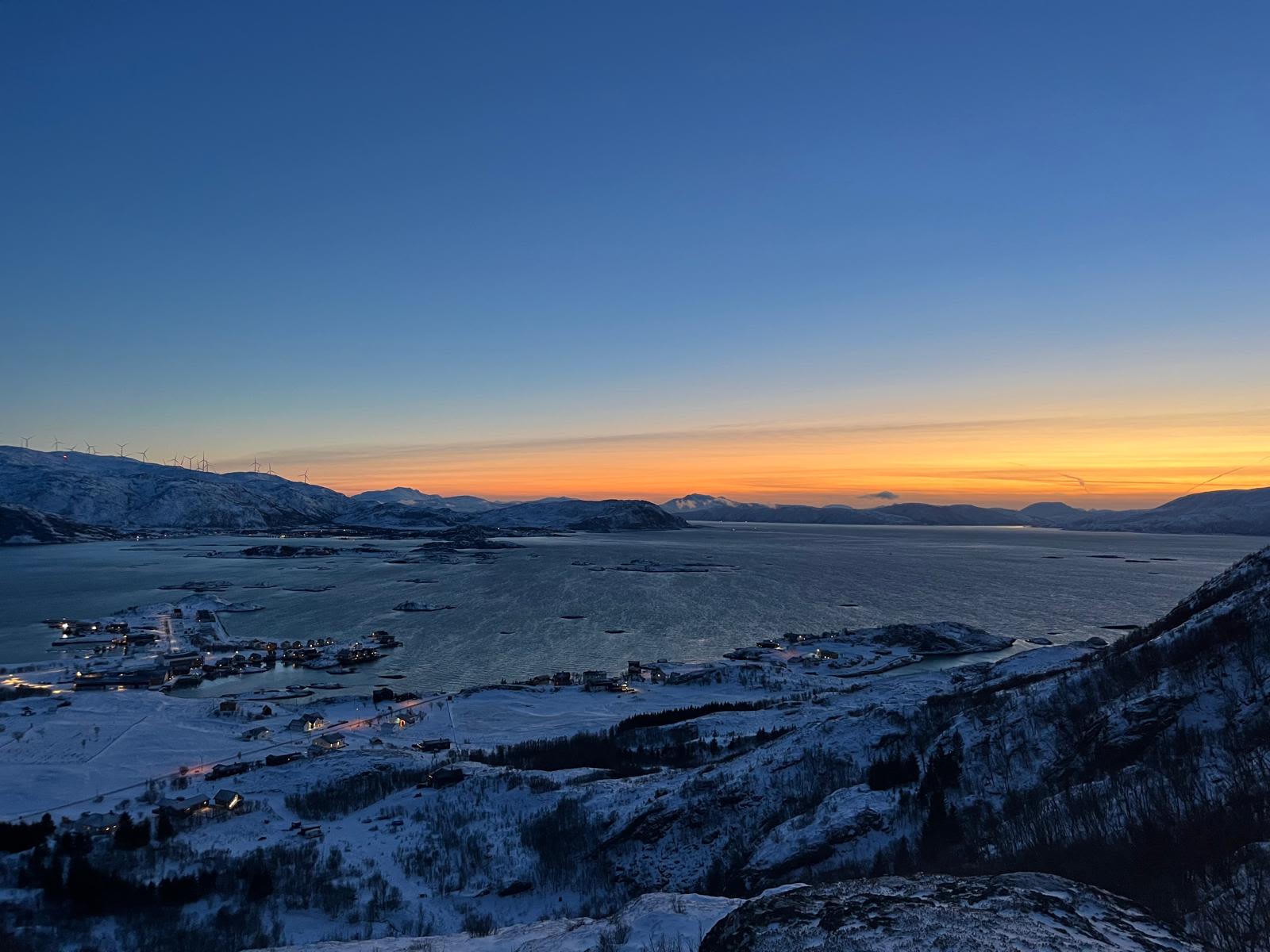 De poolnacht in Sommarøy, Noorwegen